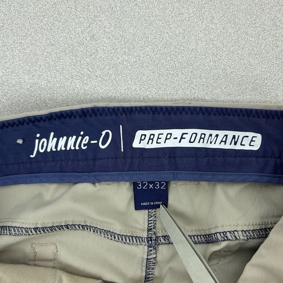 Johnnie-O Prep-Formance Pants Men's 32 x 32 Light Khaki Performance Golf Soft - Picture 11 of 16